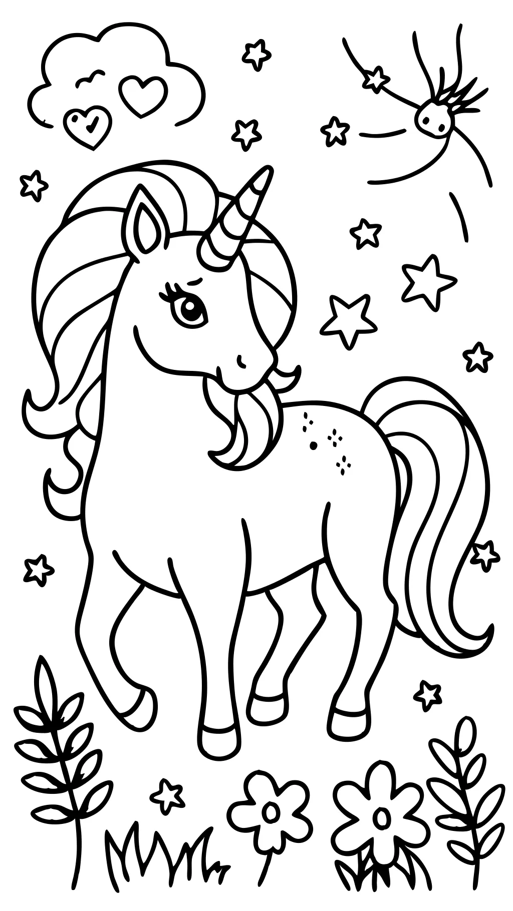 unicorn coloring pages free